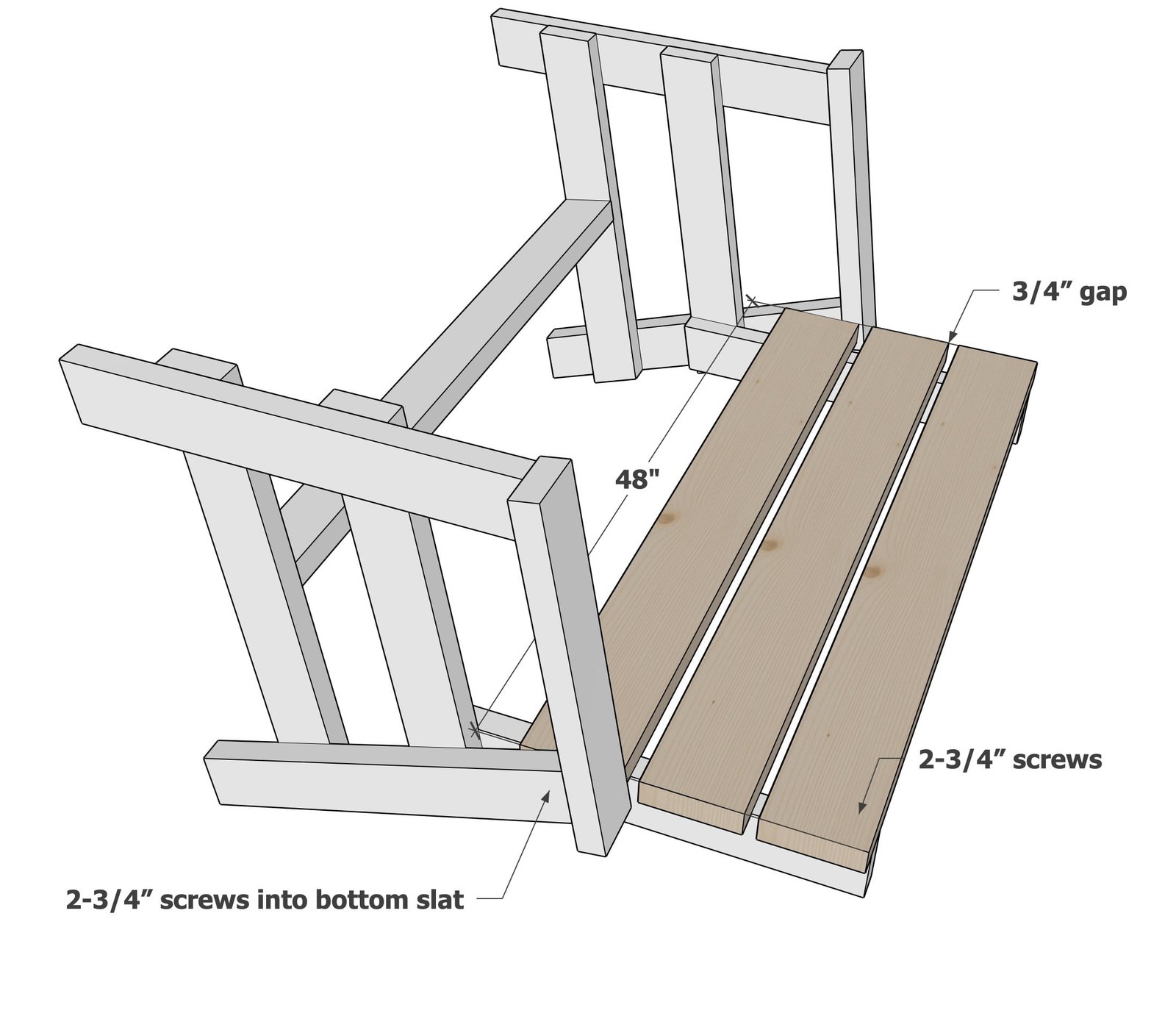 Outdoor Bench — step 5