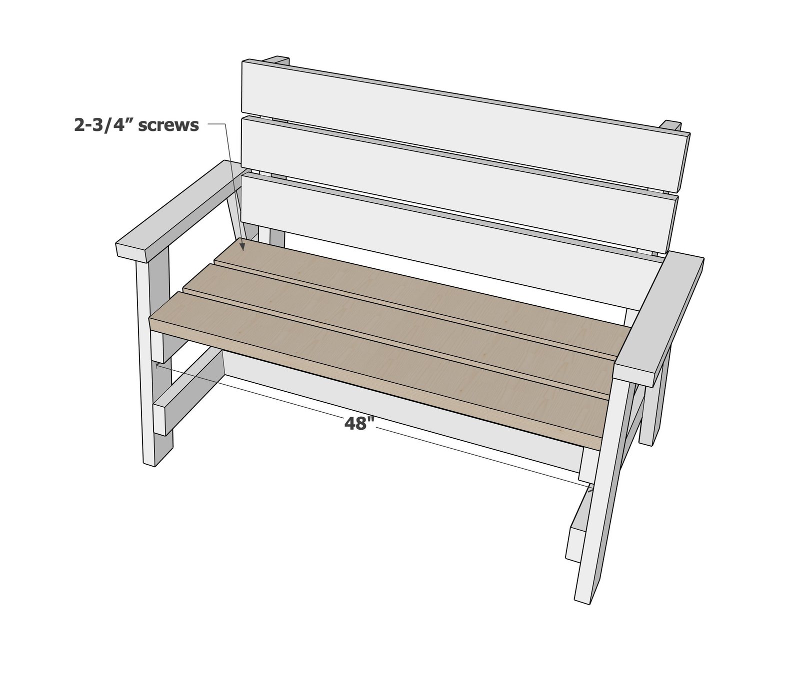 Outdoor Bench — step 6