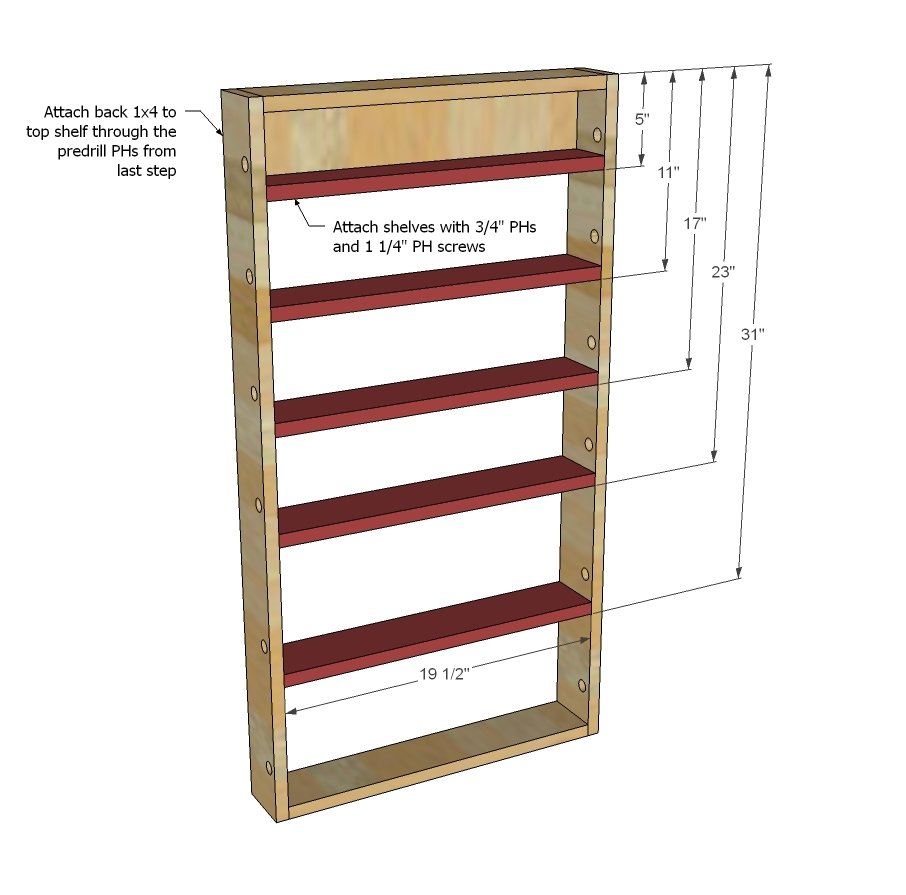 Pantry Door Spice Rack — step 4