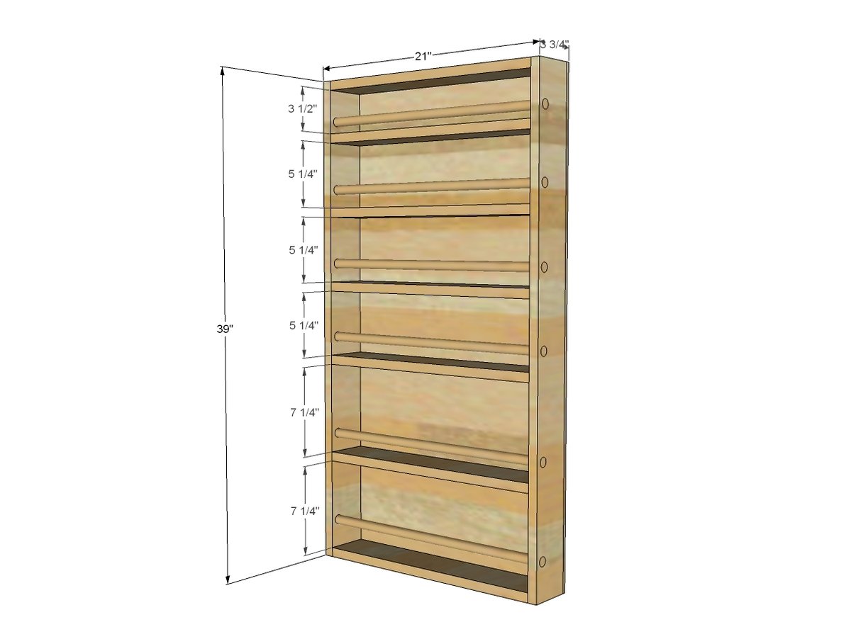 Pantry Door Spice Rack — step 7