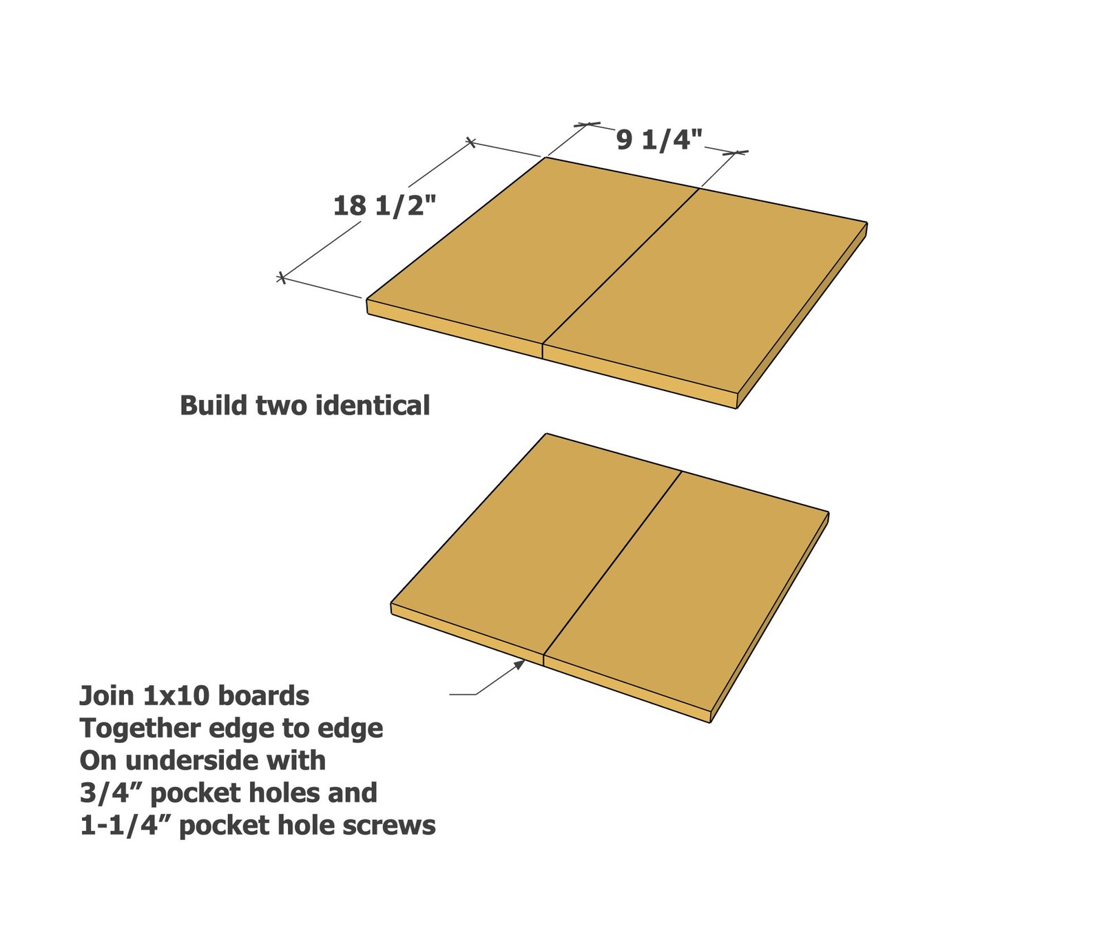 Parsons Square End Table or Nightstand — step 1