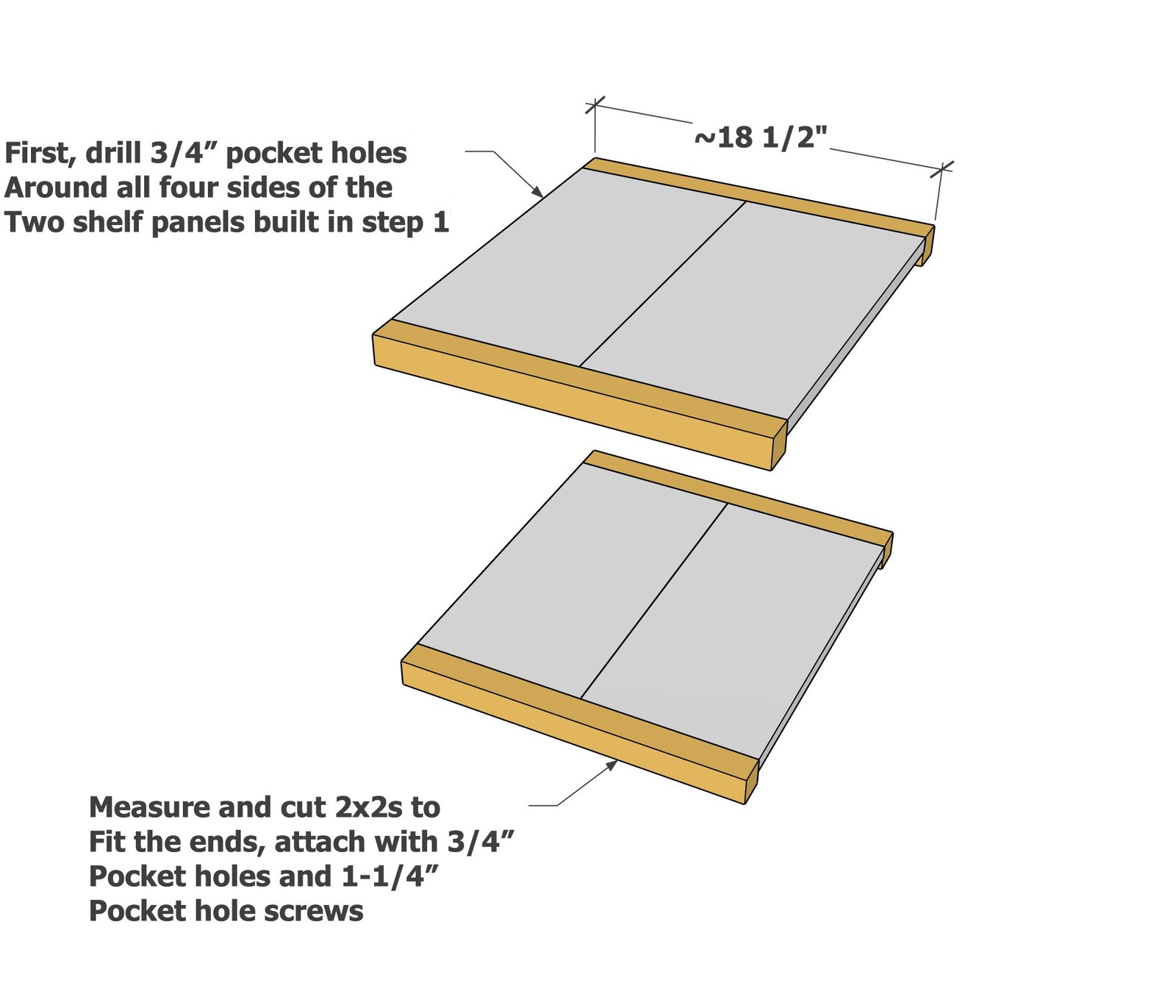 Parsons Square End Table or Nightstand — step 2