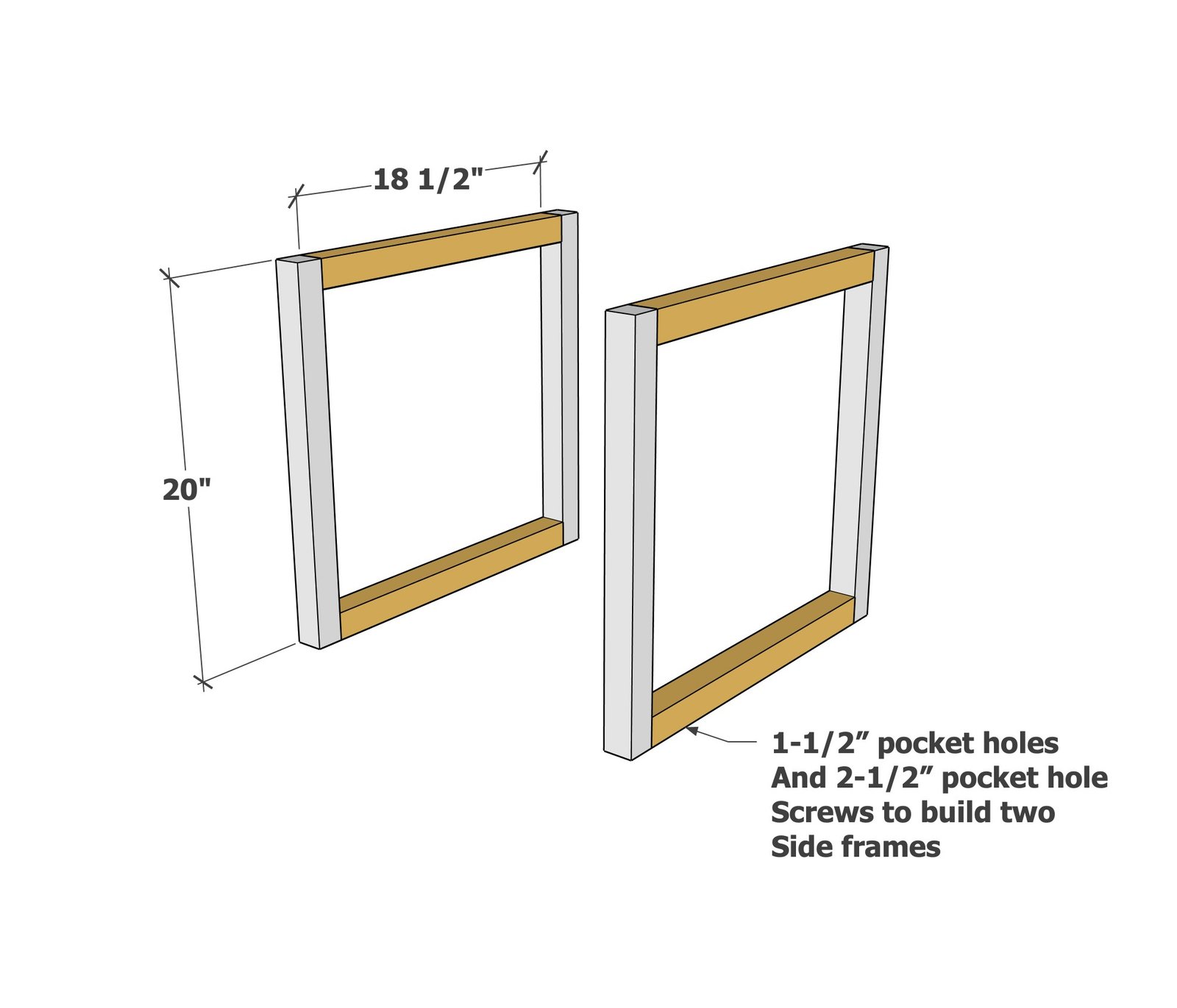 Parsons Square End Table or Nightstand — step 3