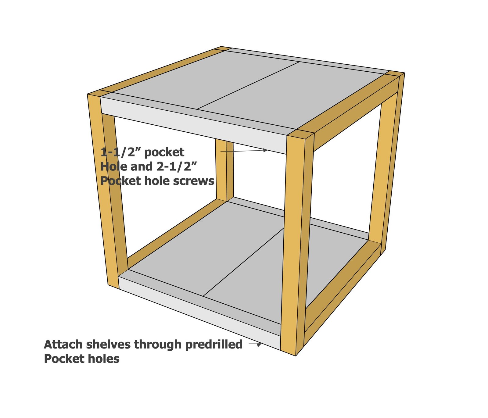 Parsons Square End Table or Nightstand — step 4