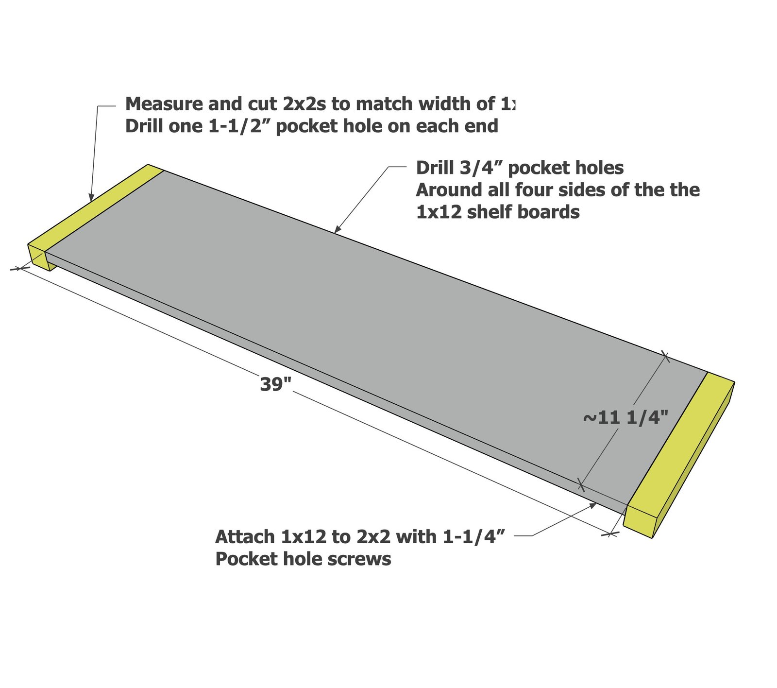 Parsons Style Bookshelf — step 1