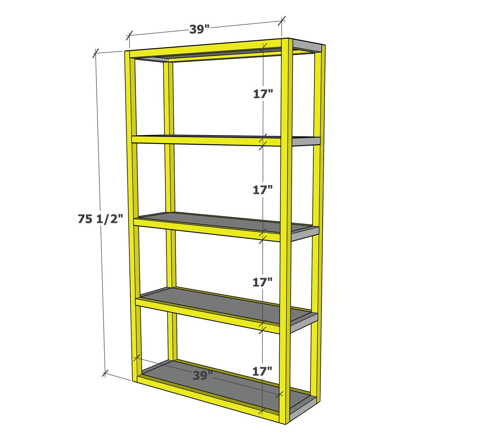 Parsons Style Bookshelf — step 2