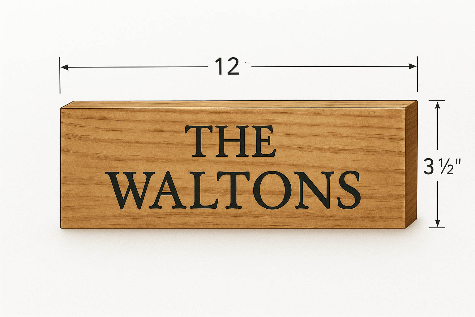 Personalized Block Photo Holder dimension diagram 1