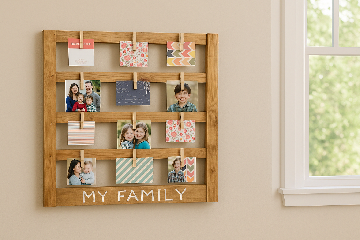Rustic Wall Clip Frame