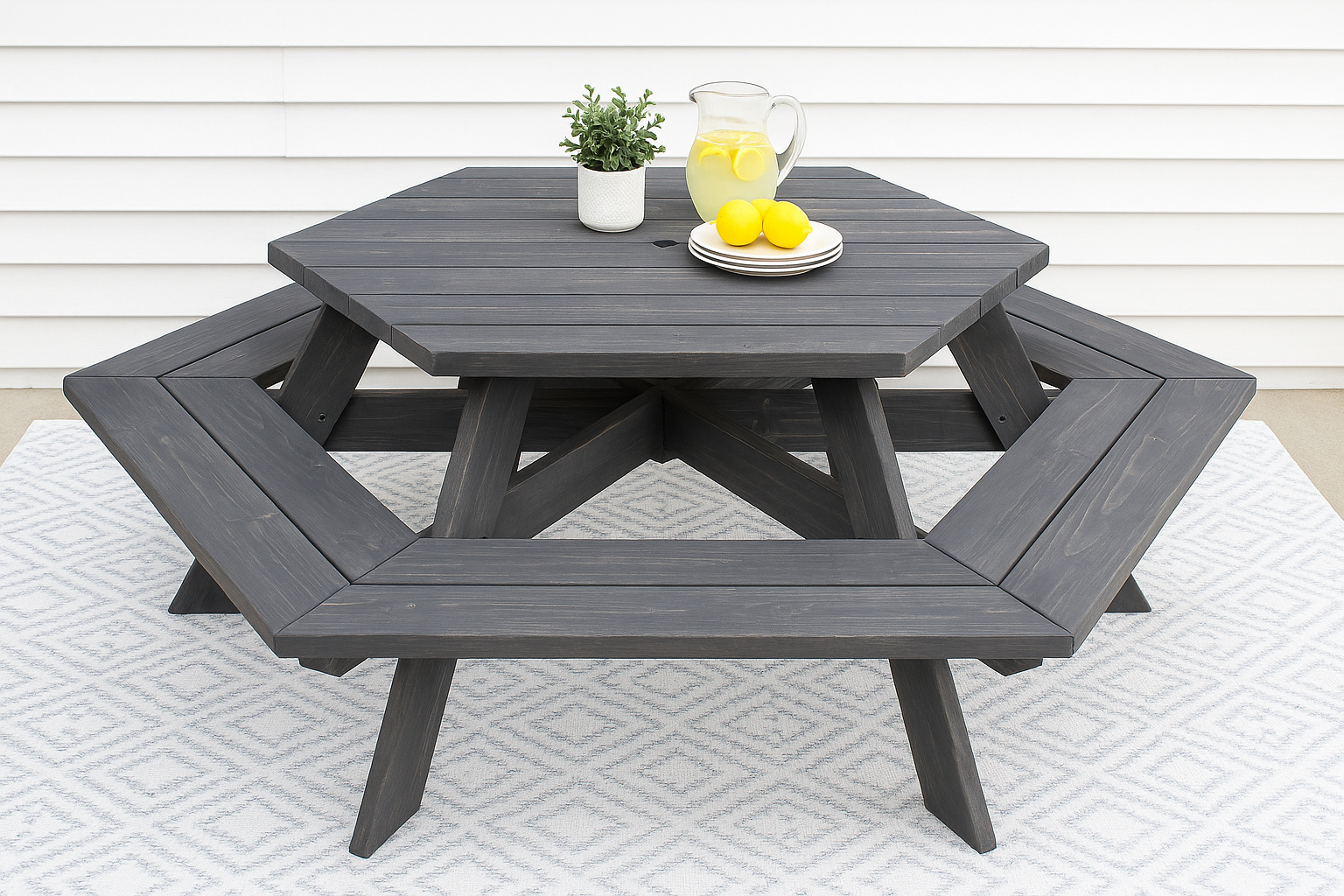 Six-Sided Picnic Table (Hexagon)