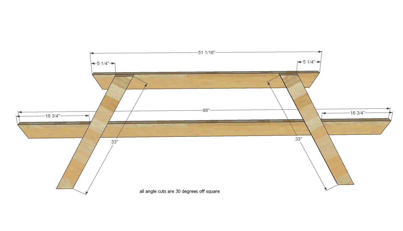 Six-Sided Picnic Table (Hexagon) — step 1