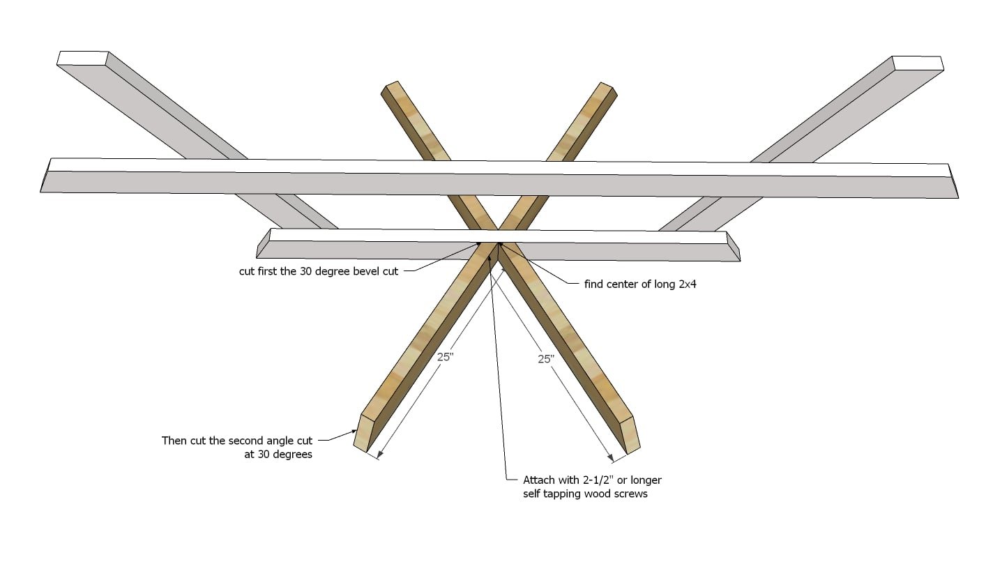 Six-Sided Picnic Table (Hexagon) — step 2
