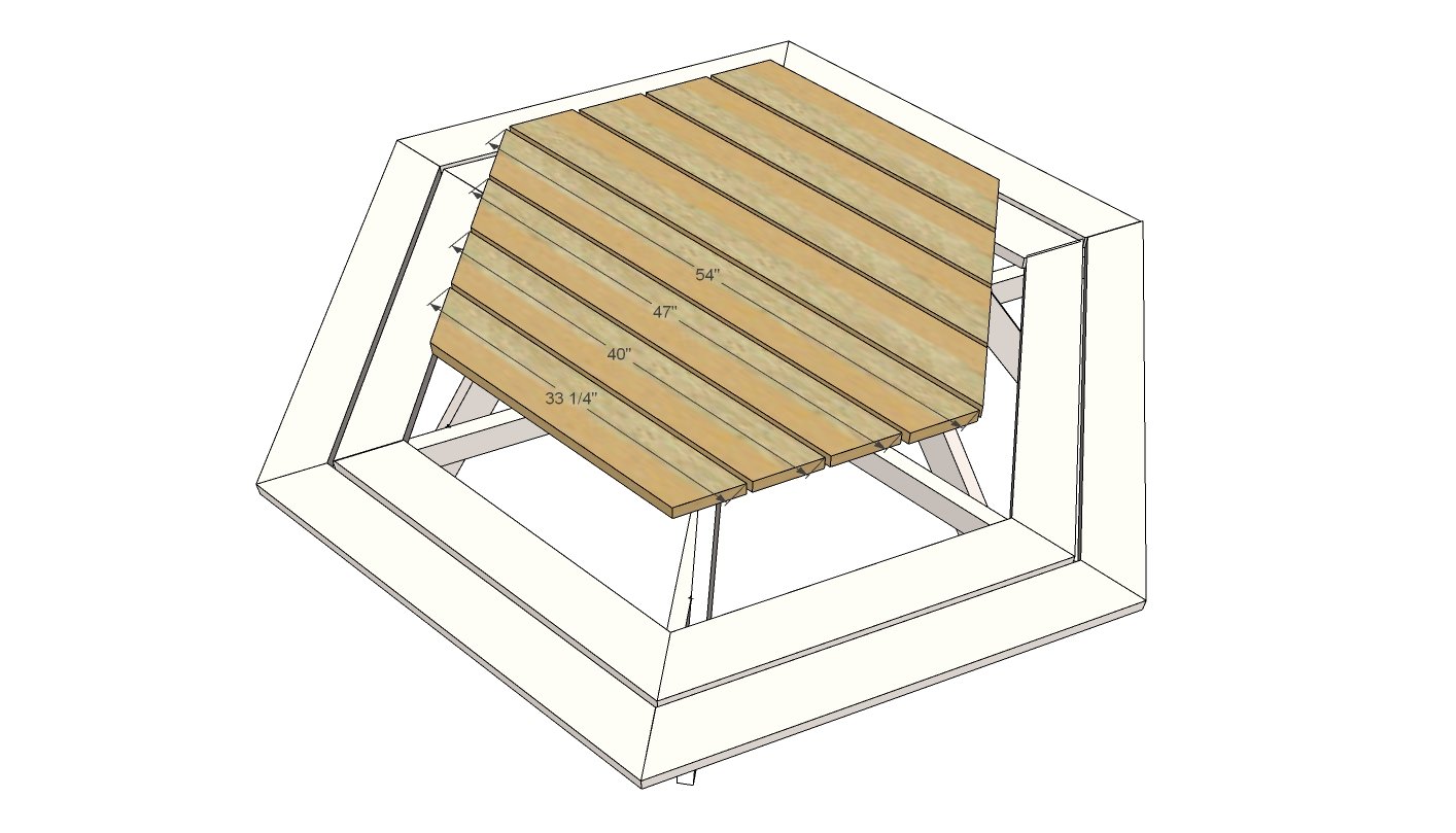 Six-Sided Picnic Table (Hexagon) — step 6