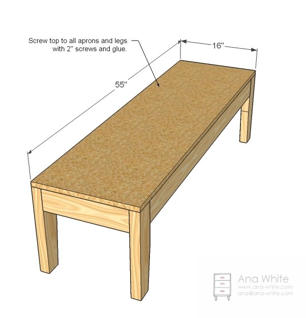Slipcover Bench — step 3