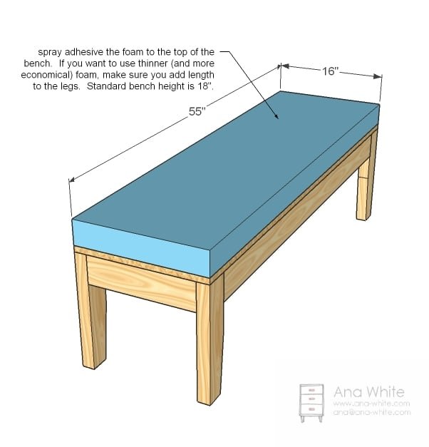 Slipcover Bench — step 4