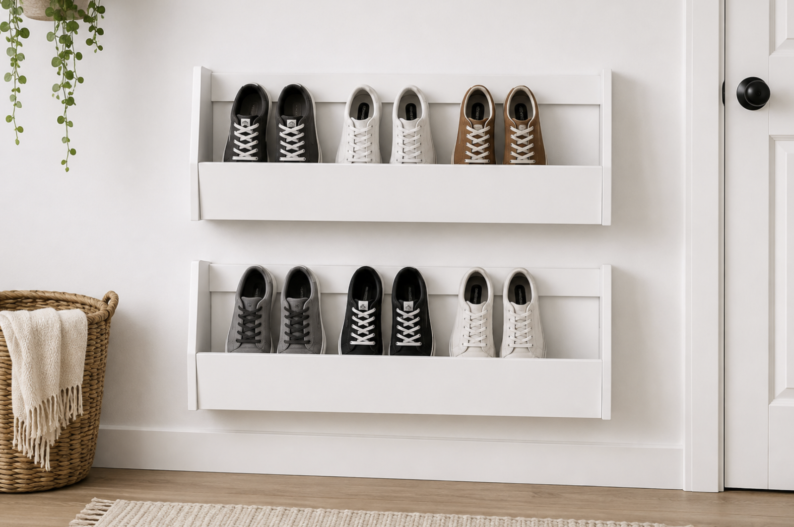 Wall Mounted Shoe Rack