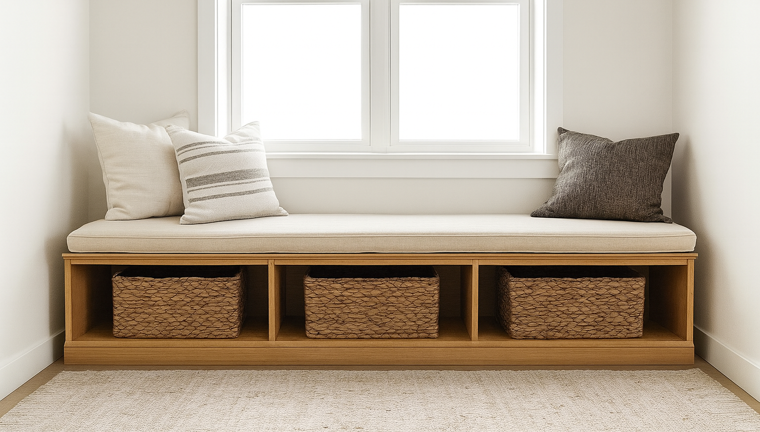 Window Seat / Entryway Storage Bench from One Sheet of Plywood (!)