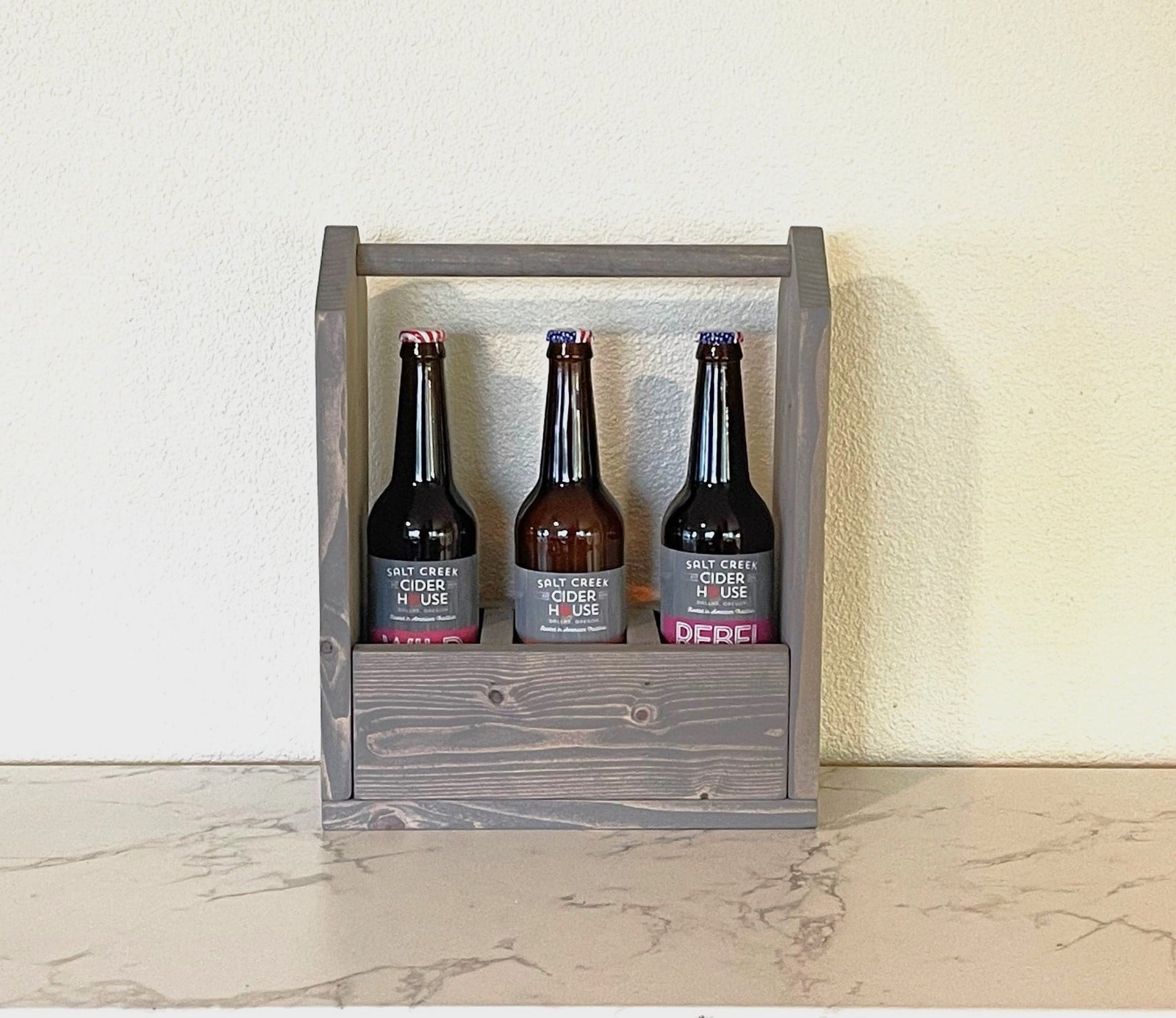 Wood Bottle Caddy for Cider