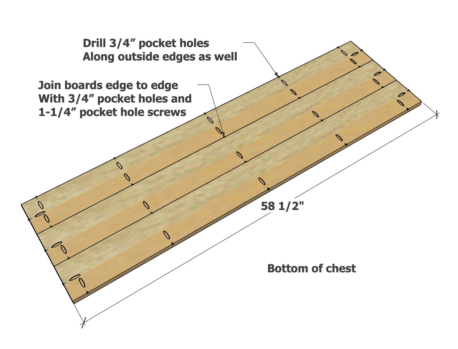 Wood Trunk with Storage — step 1
