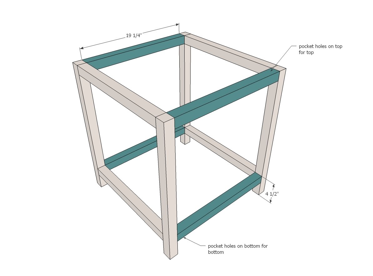 X End Table — step 2
