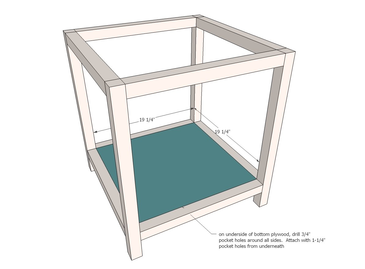 X End Table — step 3