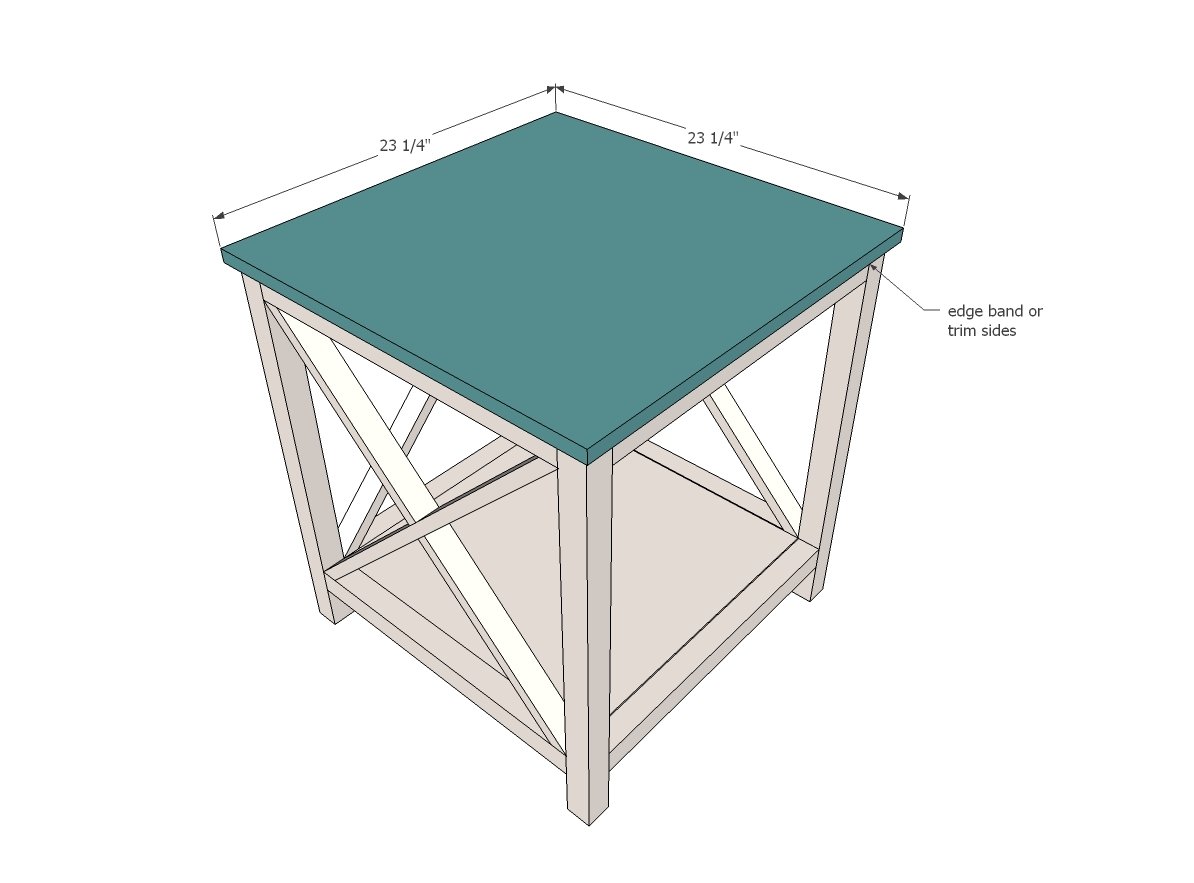 X End Table — step 6