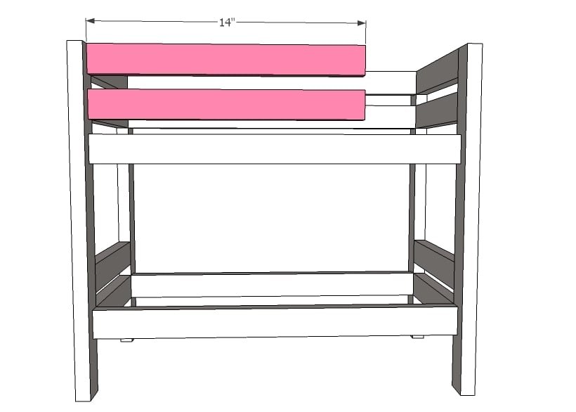 Doll Bunk Beds for American Girl Doll and 18" Doll — step 3