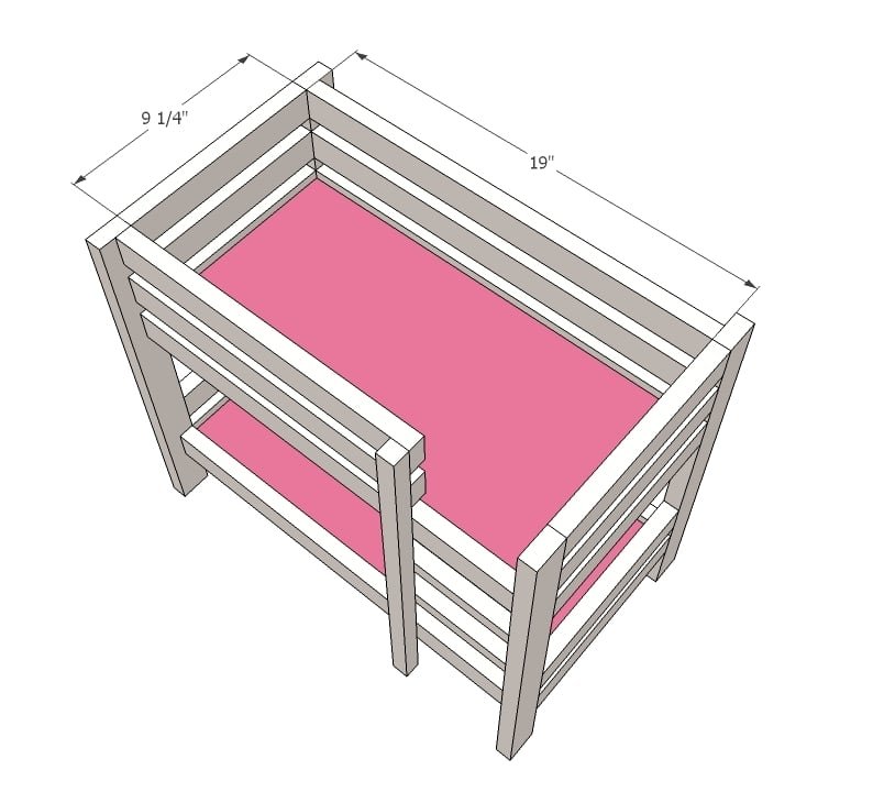 Doll Bunk Beds for American Girl Doll and 18" Doll — step 7
