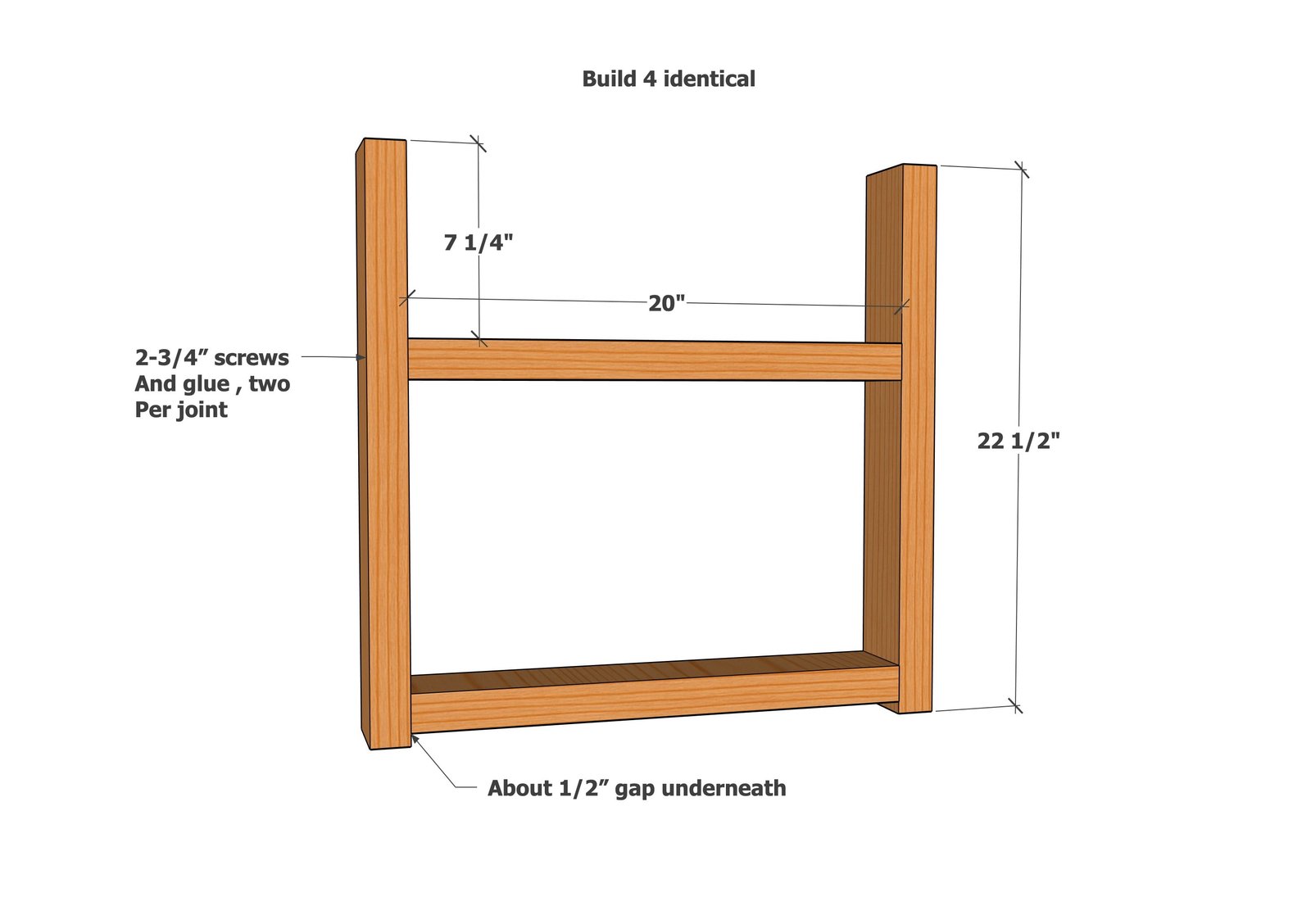 Double Cedar Planter Bench — step 1