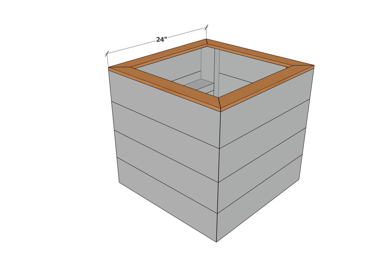 Double Cedar Planter Bench — step 4