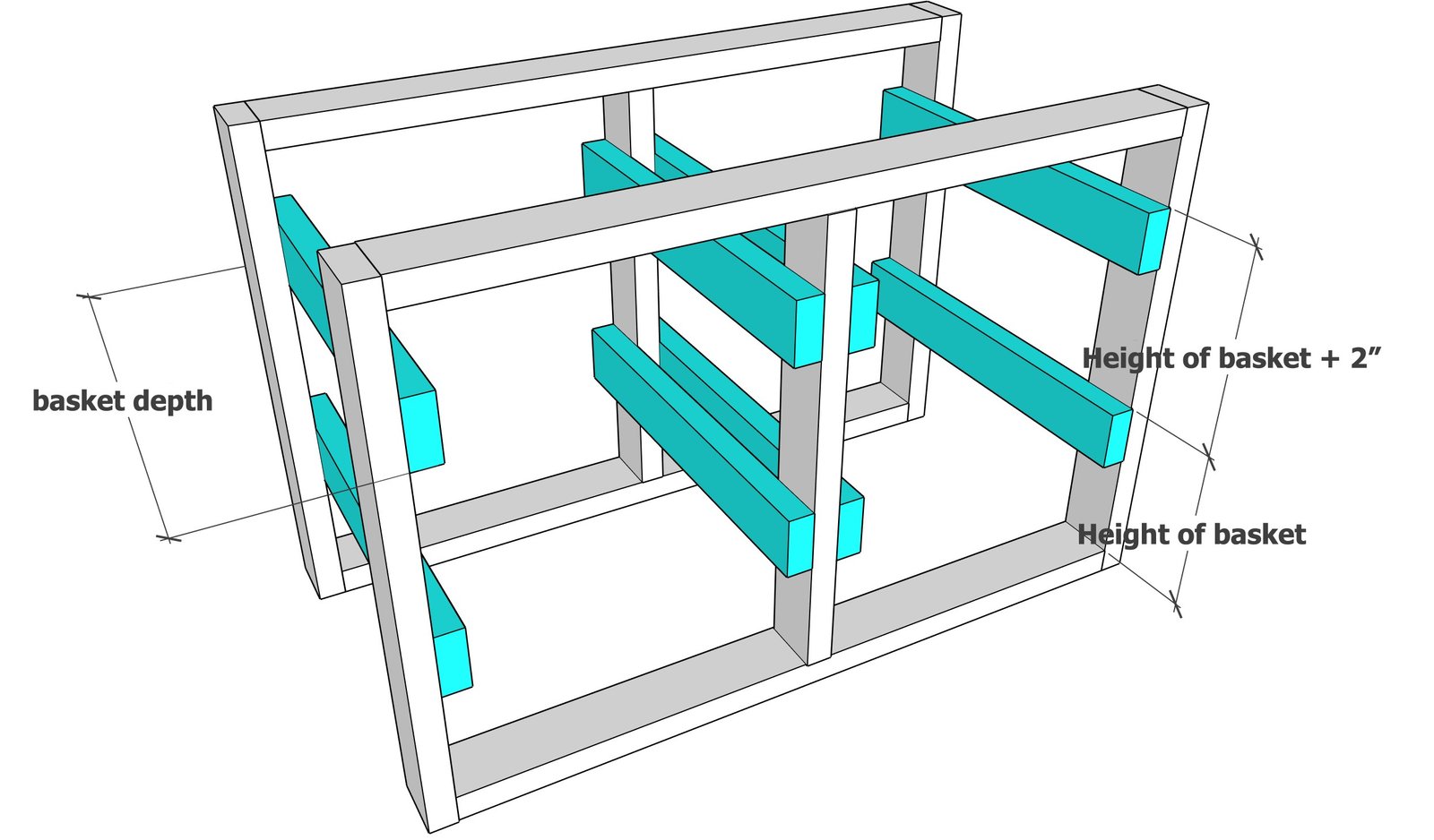 Double Laundry Basket Organizer — step 2