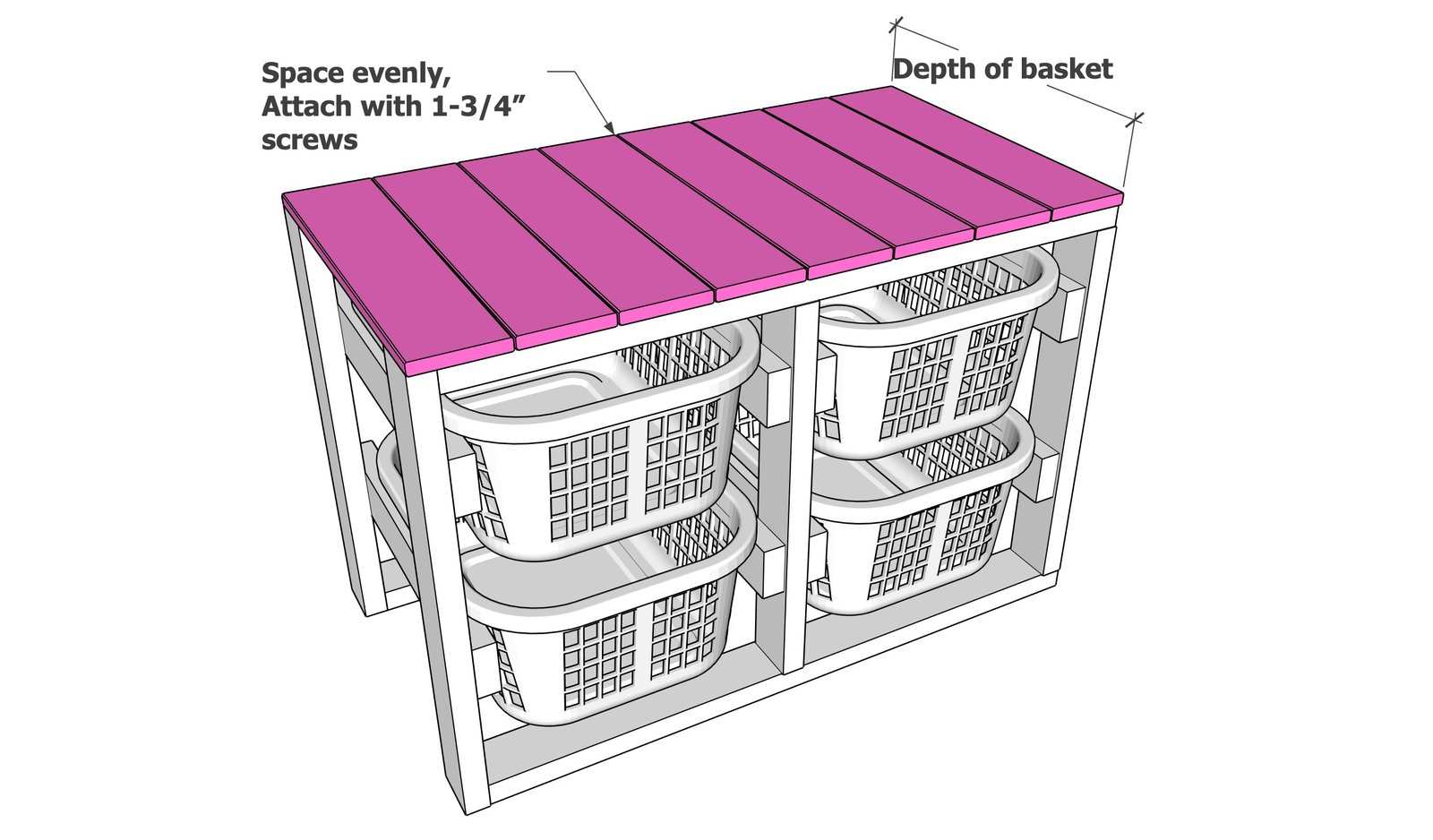Double Laundry Basket Organizer — step 3