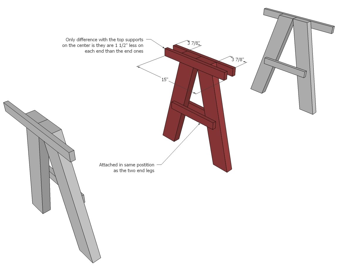 Double Trestle Play Table — step 2