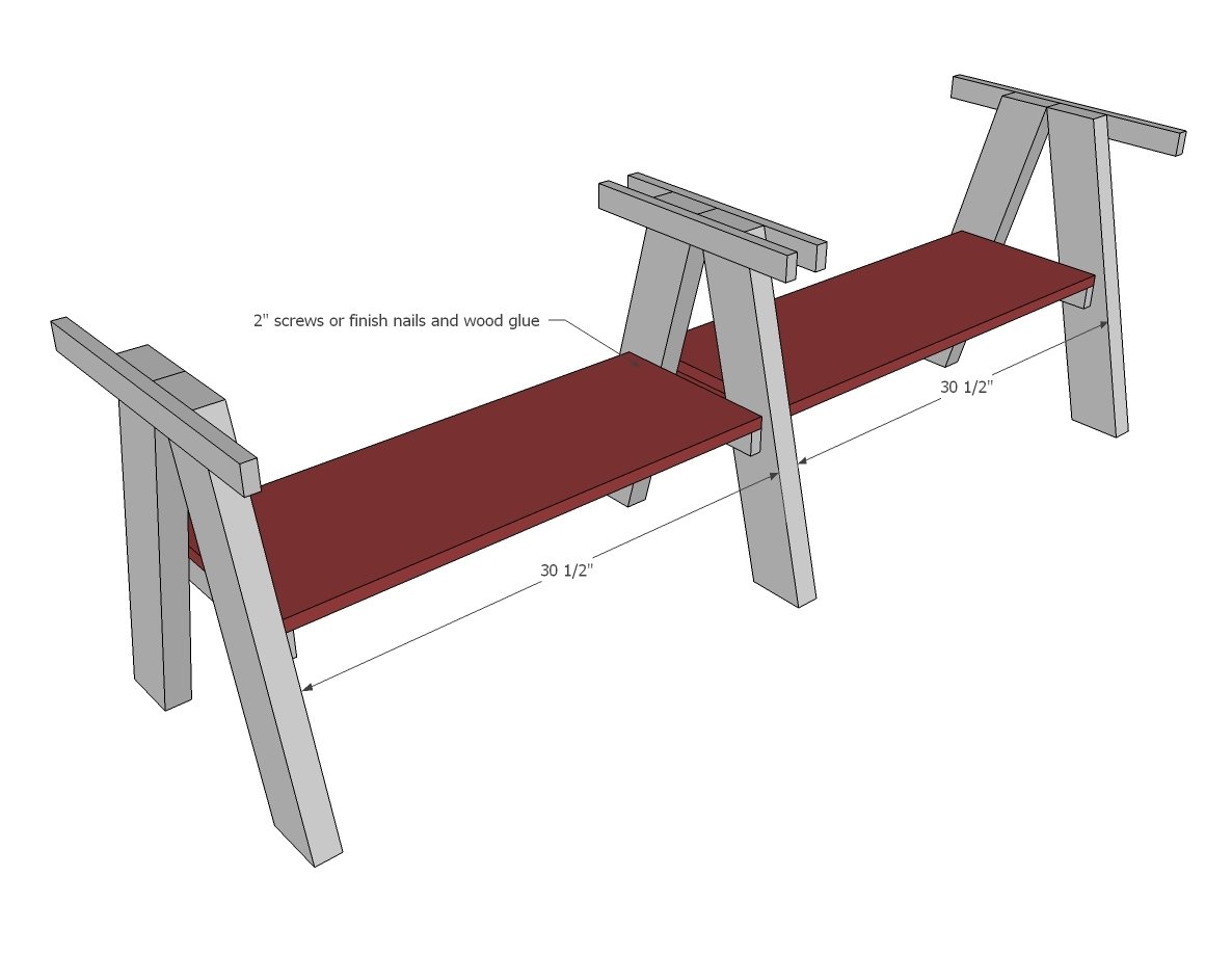 Double Trestle Play Table — step 3