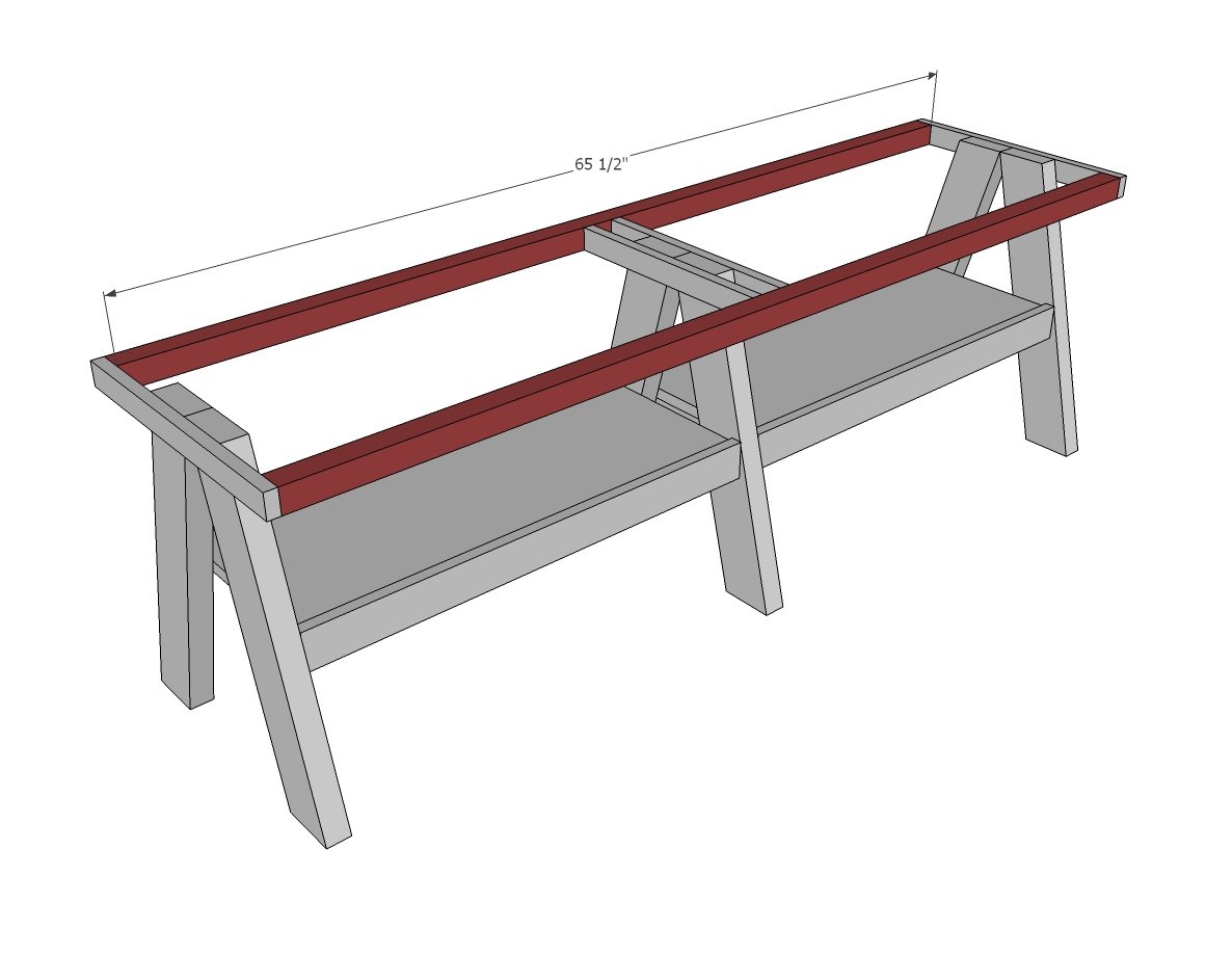 Double Trestle Play Table — step 5