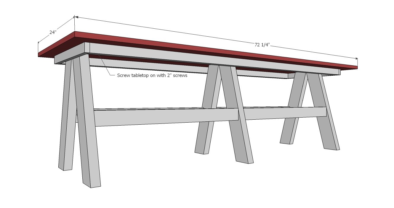 Double Trestle Play Table — step 6