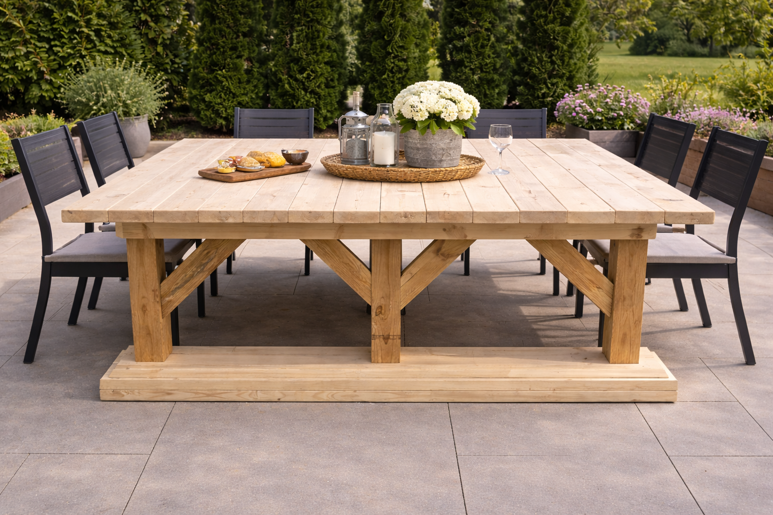 Double Wide Outdoor Table