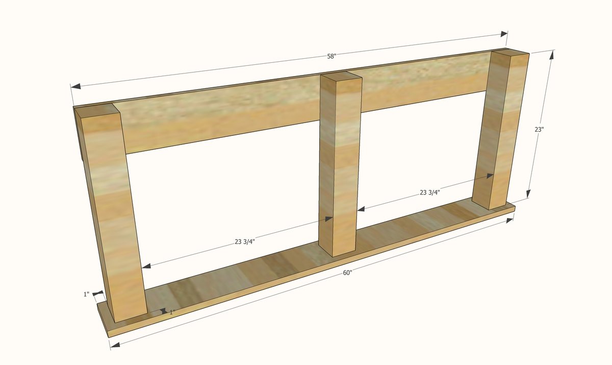 Double Wide Outdoor Table — step 1