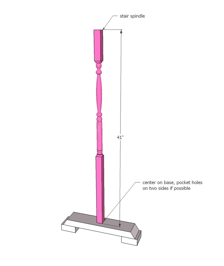 Dress Up Closet from Stair Spindles — step 2