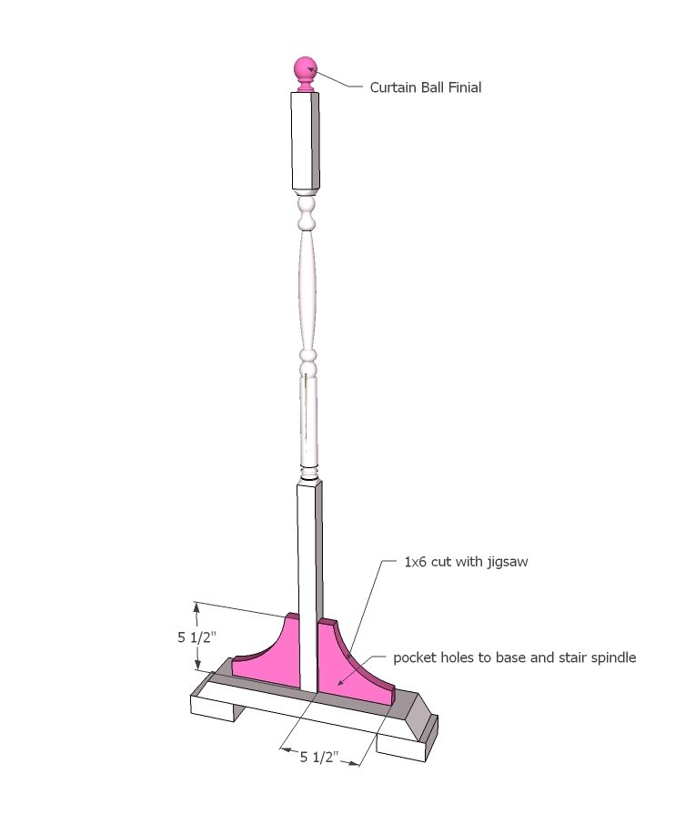 Dress Up Closet from Stair Spindles — step 3