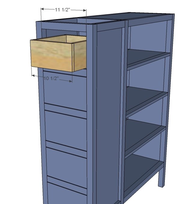 Dresser Bookshelf Support for Board and Batten Bunk System — step 10
