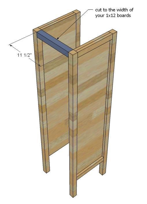 Dresser Bookshelf Support for Board and Batten Bunk System — step 3