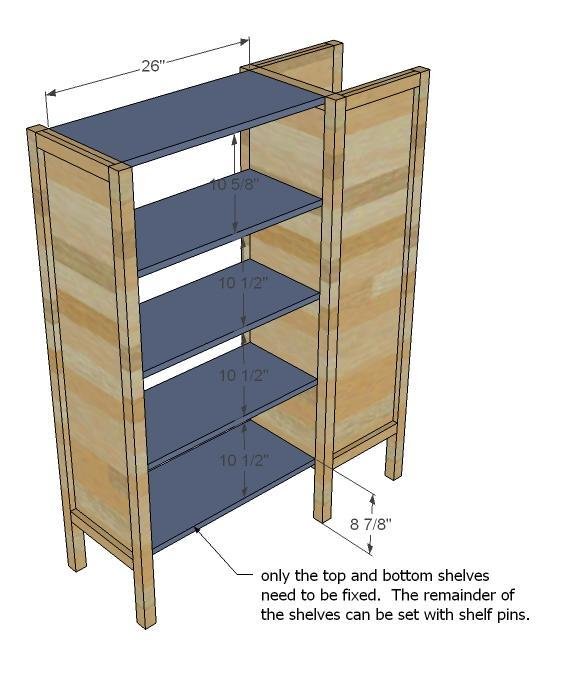 Dresser Bookshelf Support for Board and Batten Bunk System — step 5