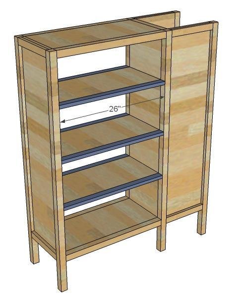 Dresser Bookshelf Support for Board and Batten Bunk System — step 7