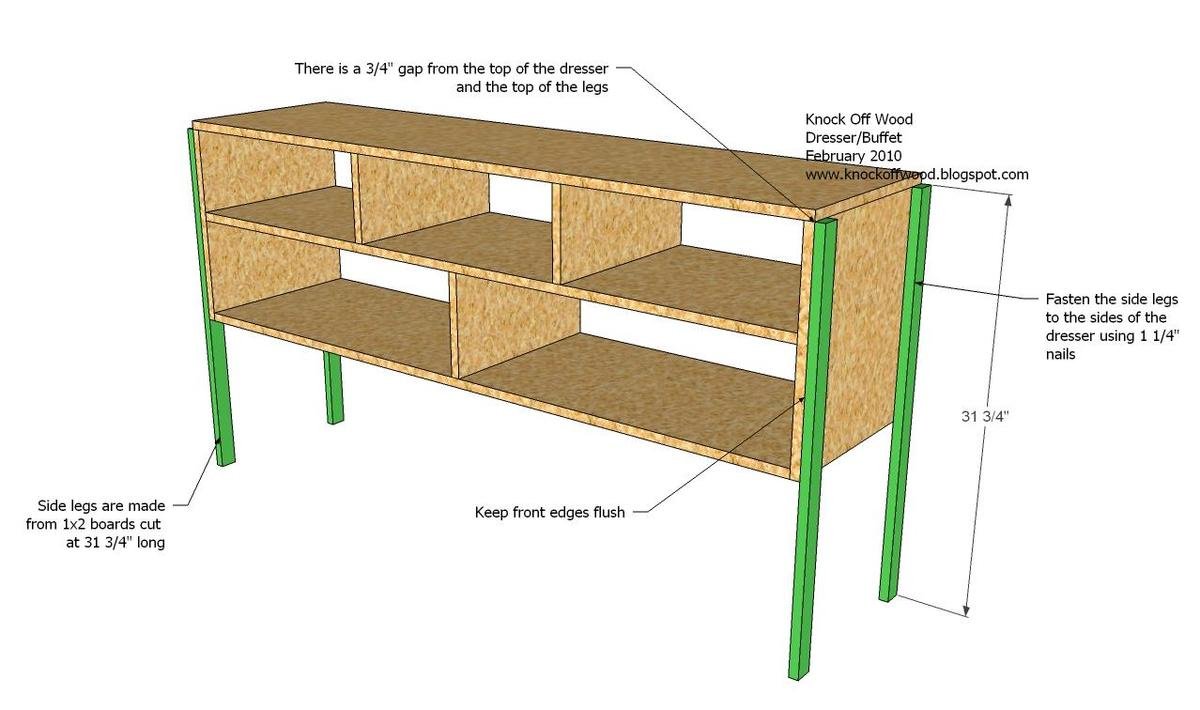 Dresser with Open Bottom Shelf — step 5