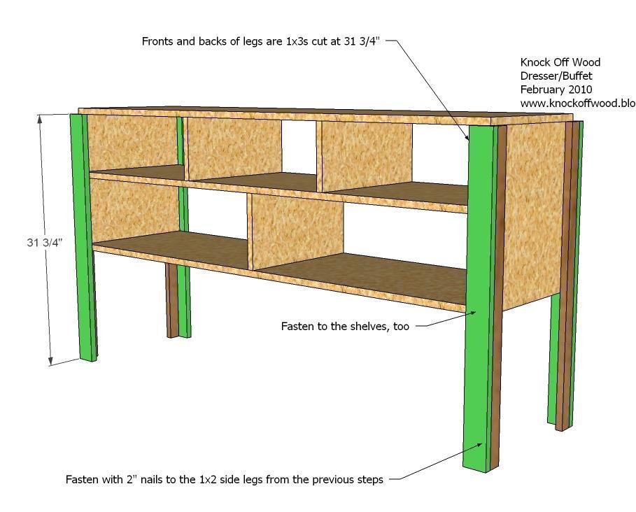 Dresser with Open Bottom Shelf — step 6