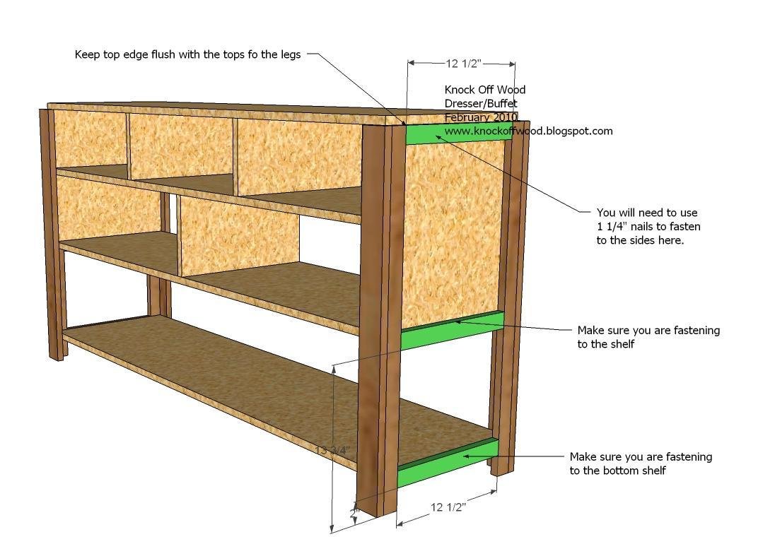 Dresser with Open Bottom Shelf — step 8