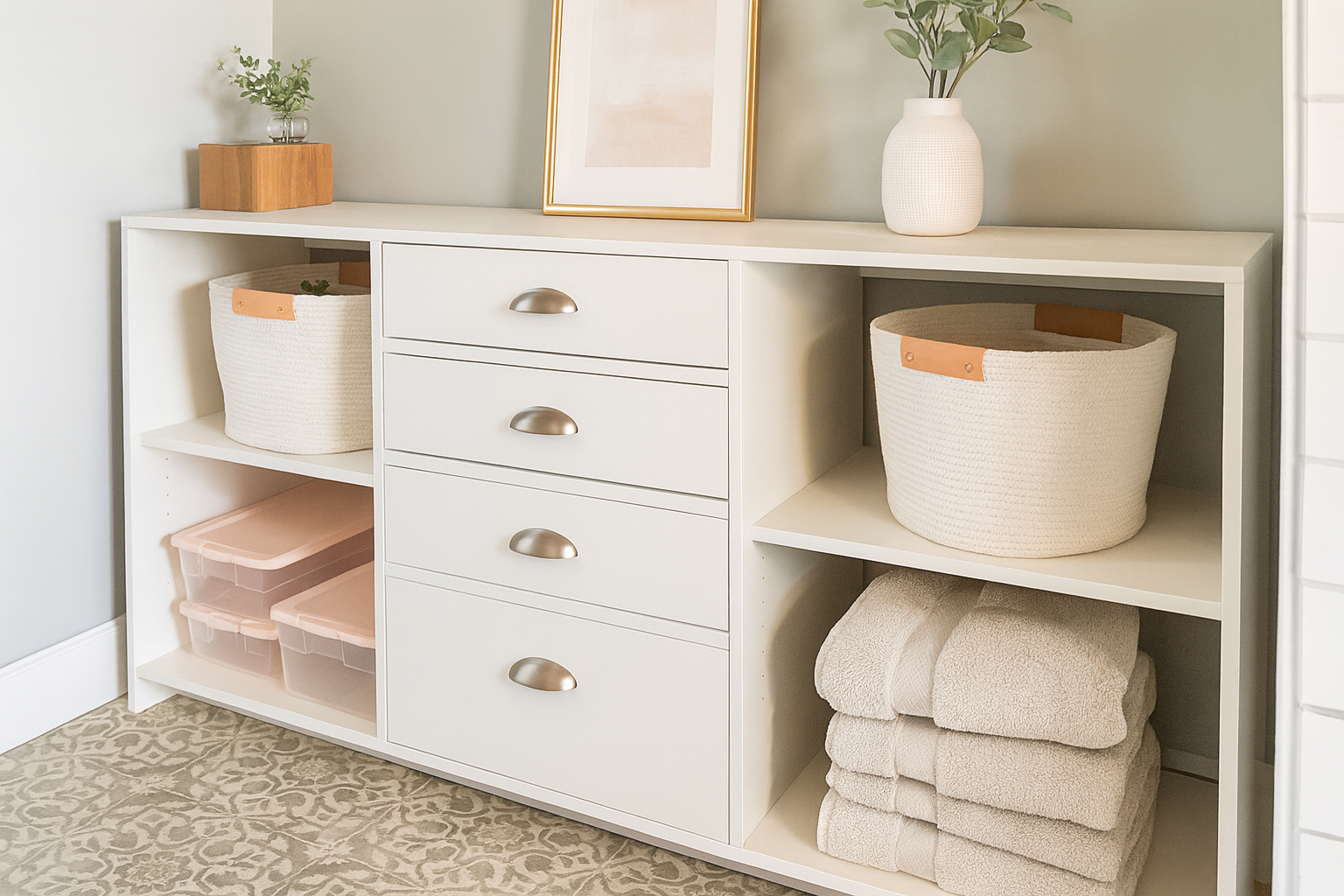 Dresser with Open Shelves