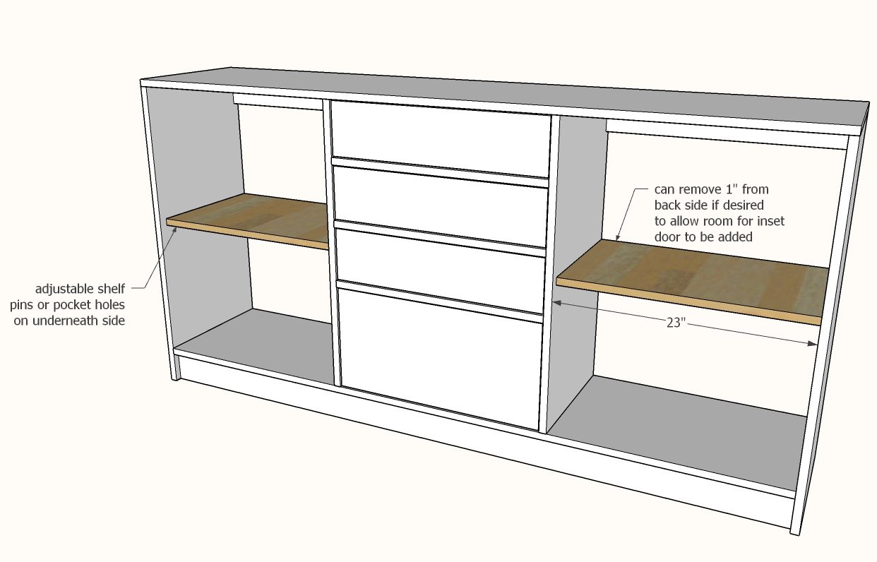 Dresser with Open Shelves — step 9