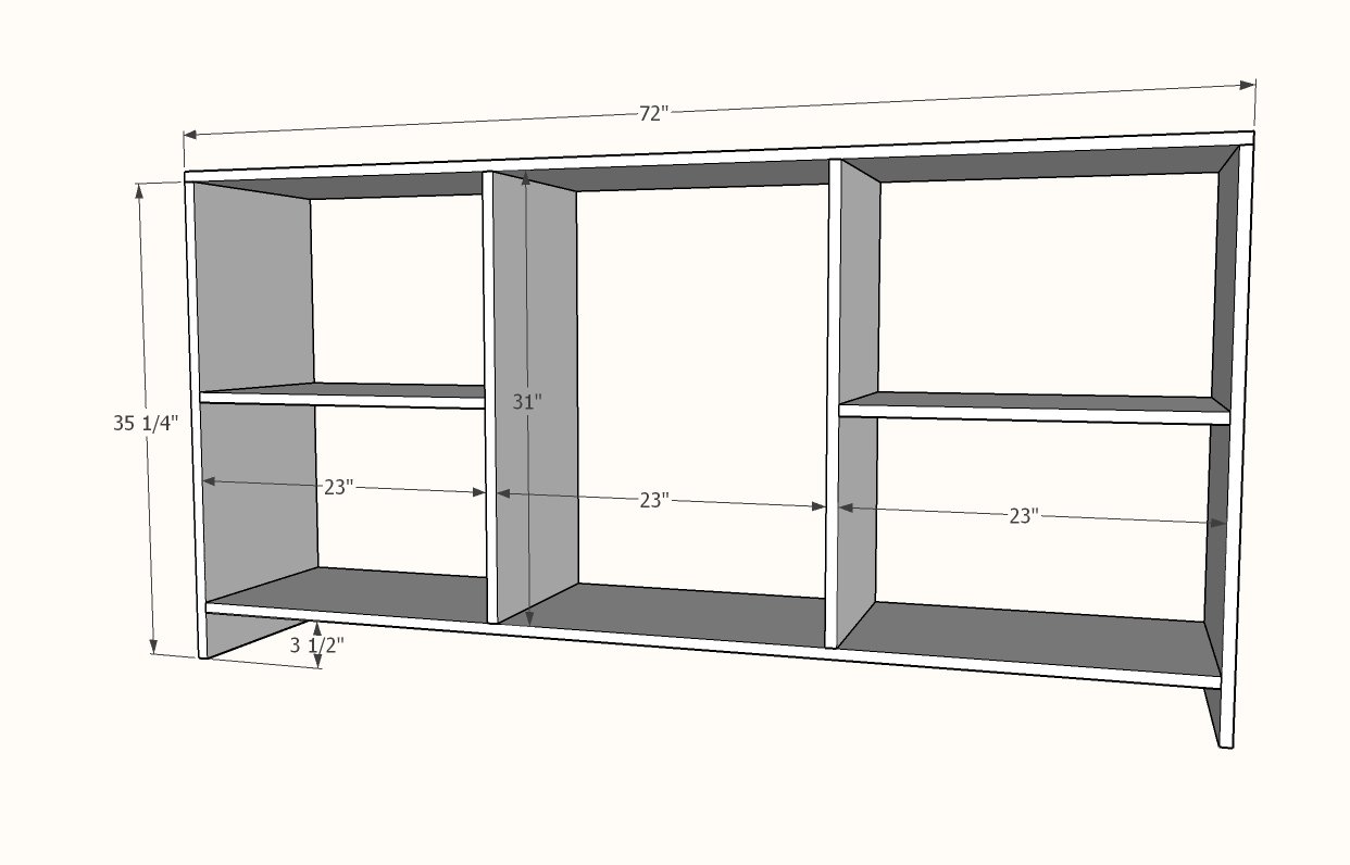 Dresser with Open Shelves — step 1
