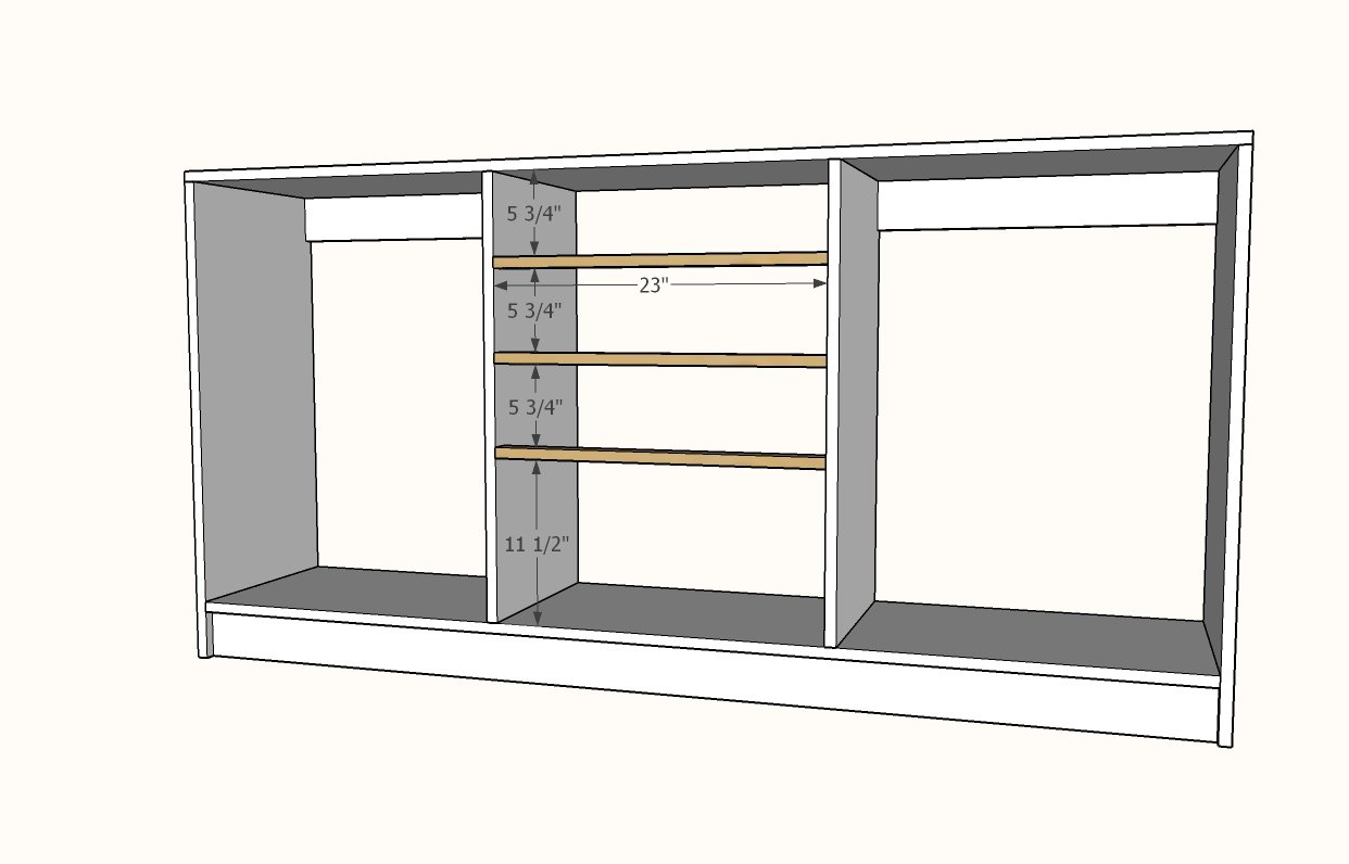 Dresser with Open Shelves — step 3